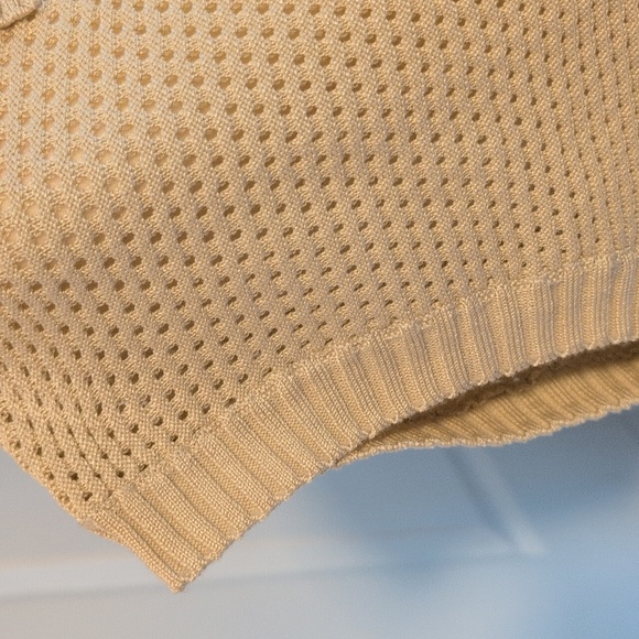 Women's Polo Beige Cap Sleeve Summer Sweater NWT - Picture 3 of 7